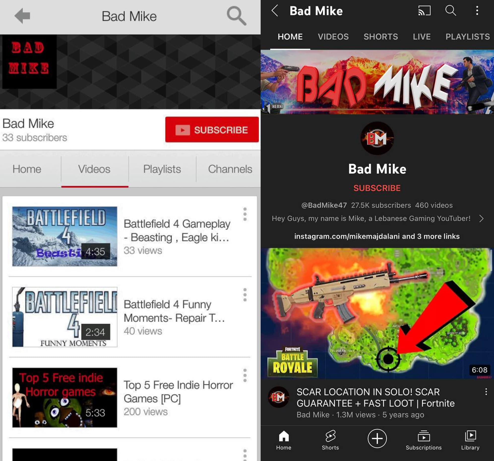 Bad Mike YouTube Channel