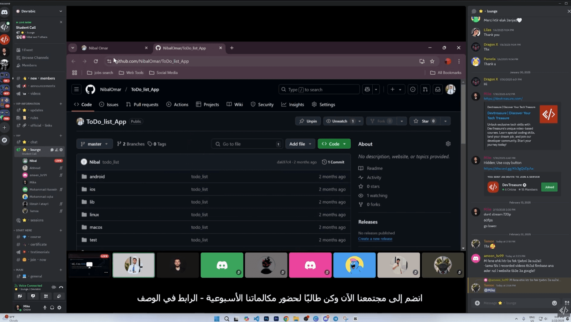 Devrabic Discord Live Coding Session