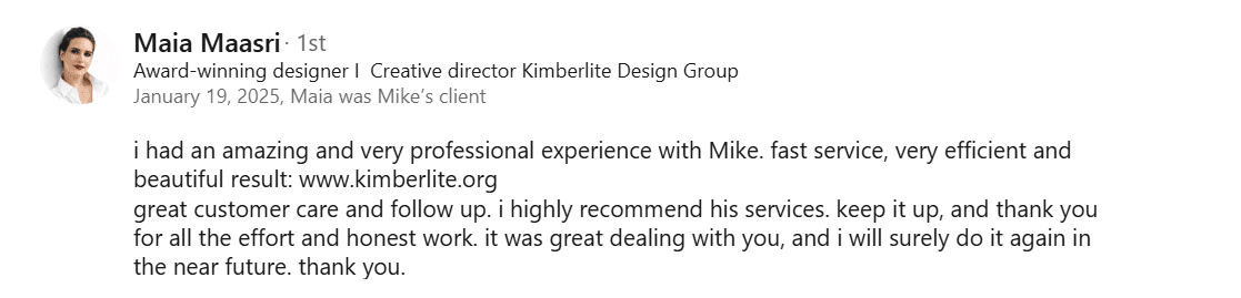 LinkedIn Recommendation 1