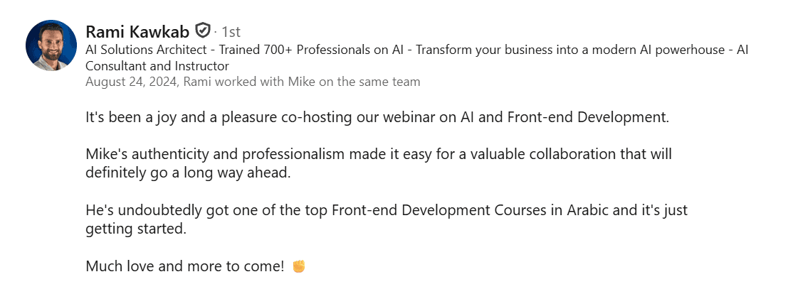 LinkedIn Recommendation 5